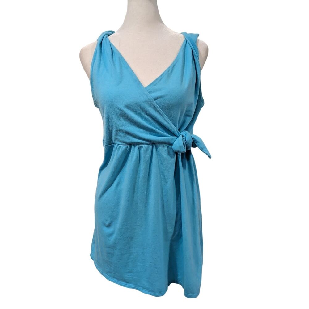 Athleta Leto Ocean Blue Side Tie Vacation Tunic Large